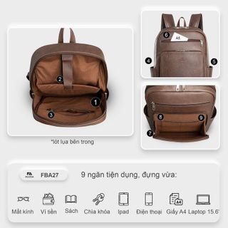 BALO DA CÔNG SỞ ĐA NĂNG ĐỰNG LAPTOP FADODA FBA27
