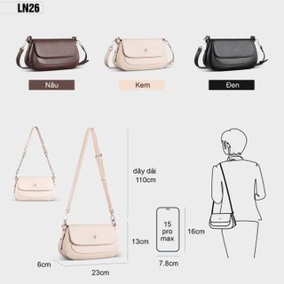 TÚI ĐEO VAI NỮ KÈM DÂY ĐEO CHÉO PETLA LN26