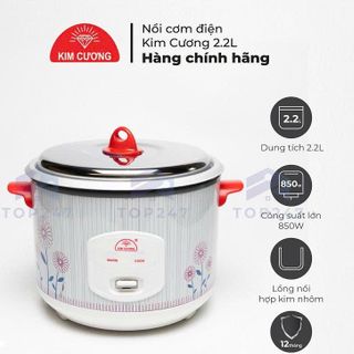 NỒI CƠM ĐIỆN KIM CƯƠNG NẮP RỜI 2,2 Lít (T6)