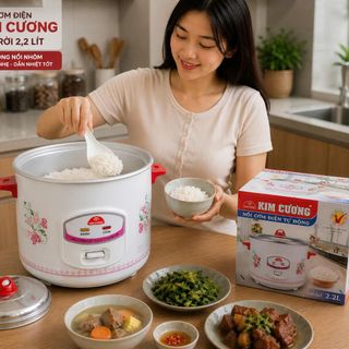 NỒI CƠM ĐIỆN KIM CƯƠNG NẮP RỜI 2,2 Lít (T6)