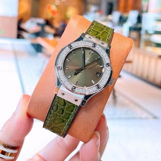 ĐỒNG HỒ NỮ CAO CẤP HUPOT SIZE NHỎ VIỀN HỘT BEZEL