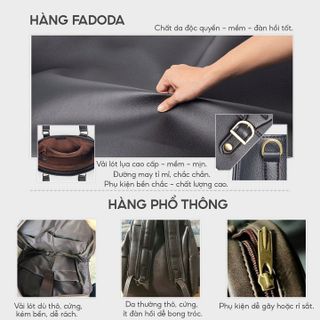 CẶP DA CÔNG SỞ UNISEX NHIỀU NGĂN ĐA NĂNG FADODA FCD308