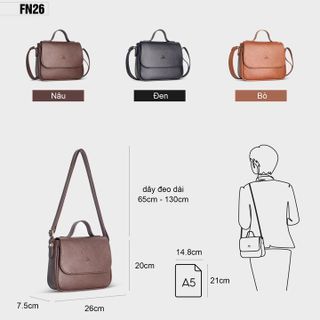 TÚI ĐEO CHÉO NỮ CỠ LỚN FADODA FN26 NHIỀU MÀU