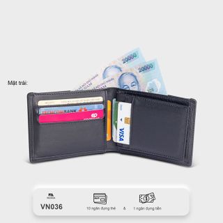 VÍ DA BÒ MINI NHIỀU NGĂN ĐỰNG THẺ FADODA VN036