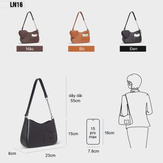 TÚI XÁCH ĐEO VAI NỮ THỜI TRANG PETLA LN16
