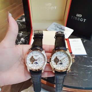 SALE ĐỒNG HỒ NAM TRUNG CẤP TISOC DÂY DA LỘ ĐÁY CƠ