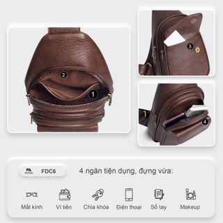 TÚI ĐEO CHÉO DA CAO CẤP NHIỀU MÀU FADODA FDC6