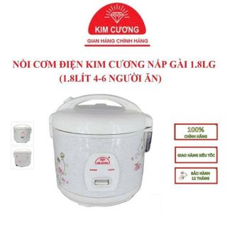 NỒI CƠM ĐIỆN KIM CƯƠNG CHỐNG DÍNH NẮP GÀI 1,8L (T4)