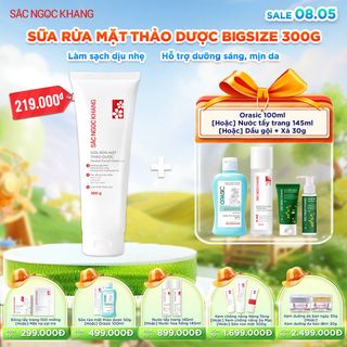 SỮA RỬA MẶT THẢO DƯỢC [300G] - SẮC NGỌC KHANG KÈM QUÀ TẶNG