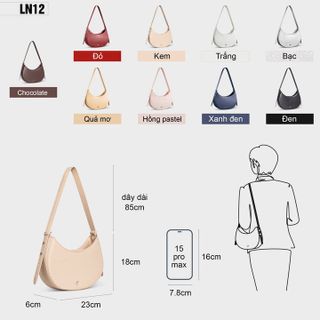 TÚI ĐEO VAI HÌNH BÁN NGUYỆT PETLA LN12