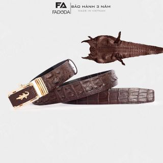 THẮT LƯNG DA CÁ SẤU FCB03GN PHẦN GÙ DÂY LIỀN BẢN RỘNG 4 CM-FADODA