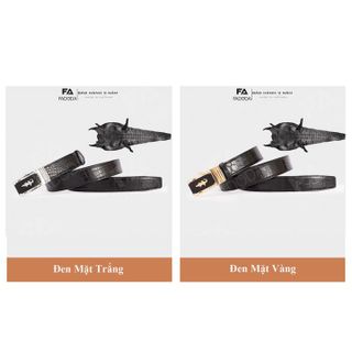 THẮT LƯNG DA CÁ SẤU  FCB03BD PHẦN BỤNG DÂY LIỀN NGUYÊN CON LÀM BẢN RỘNG 4.0 CM- FADODA