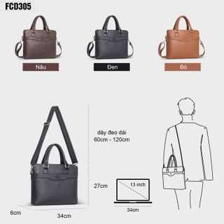 CẶP CÔNG SỞ THỜI TRANG UNISEX ĐA NĂNG FADODA FCD305