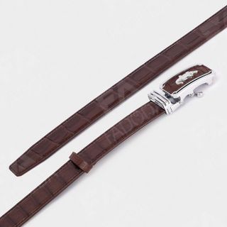 THẮT LƯNG DA CÁ SẤU THẬT  FCB02BN BẢN NHỎ 3.5CM LÀM TỪ DA BỤNG CÁ SẤU MÀU NÂU - FADODA
