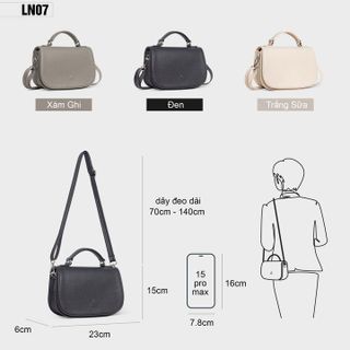 TÚI ĐEO CHÉO DA NỮ NẮP GẬP PETLA LN07
