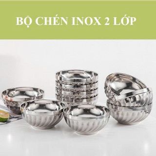 CHÉN INOX XOẮN 2 LỚP CÁCH NHIỆT 14CM (T400)