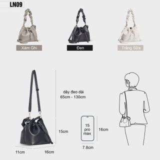 TÚI ĐEO CHÉO DA NỮ DÂY RÚT THỜI TRANG PETLA LN09