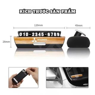 (BÁN SỈ) Bảng Ghi Số Điện Thoại Đỗ Xe Ô Tô YUMCHO Dán Logo Hãng Xe Cao Cấp Sang Trọng 6 Dãy Số Phản Quang