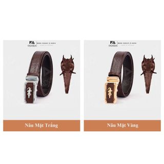 THẮT LƯNG DA CÁ SẤU FA DO DA FCB01BN DÂY LIỀN BẢN RỘNG 3.5 CM