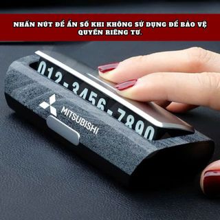 (BÁN SỈ) Bảng Ghi Số Điện Thoại Đỗ Xe Ô Tô YUMCHO Dán Logo Hãng Xe Cao Cấp Sang Trọng 6 Dãy Số Phản Quang