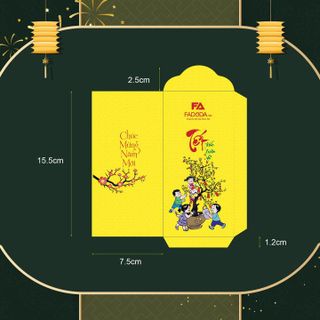 BAO LÌ XÌ TẾT LÀM TỪ GIẤY CÁN MÀN BÓNG ĐẶC BIỆT FADODA FLX1