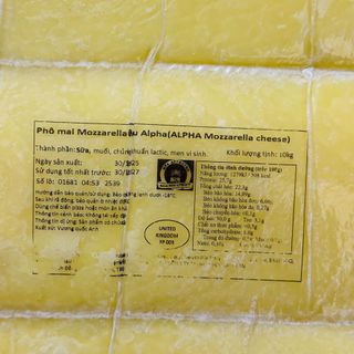 Phô mai Mozzarella Alpha 10kg - Thùng 20kg