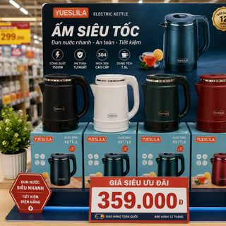 ẤM SIÊU TỐC INOX 2,3L YUESLILA THÁI LAN (T20)