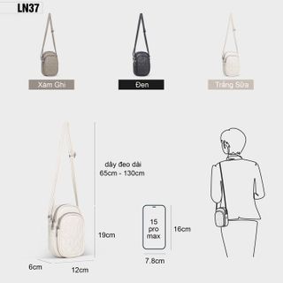 TÚI ĐEO CHÉO ĐỰNG ĐIỆN THOẠI NỮ MINI DÁNG ĐỨNG PETLA LN37