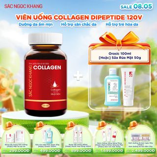 Viên Uống Collagen Dipeptide Sắc Ngọc Khang [Hộp 120 Viên] TẶNG 1 TRONG 2 QUÀ