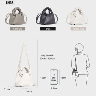 TÚI XÁCH NỮ MINI CẦM TAY KÈM DÂY ĐEO CHÉO PETLA LN03