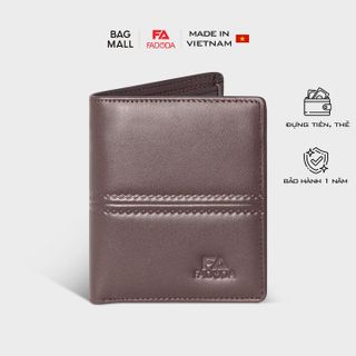 VÍ DA BÒ ĐỰNG TIỀN DÁNG ĐỨNG BASIC THỜI TRANG FADODA VN047