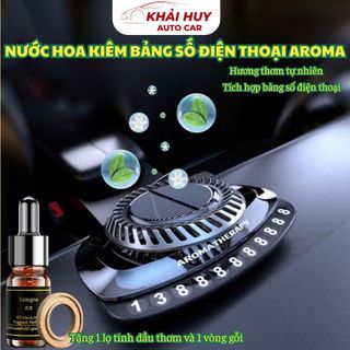 ( BÁN SỈ) Nước Hoa Ô Tô Aromatherapy Máy Xông Tinh Dầu Sử Dụng Năng Lượng Mặt Trời Có Kèm Bảng Ghi Số Tặng TinhDầu10ml khaihuyauto