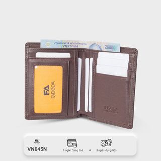 VÍ DA BÒ DÁNG ĐỨNG TRẺ TRUNG ĐƠN GIẢN IN VÂN FADODA VN045
