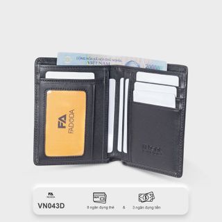 VÍ DA BÒ DÁNG ĐỨNG THỜI TRANG ĐƠN GIẢN IN VÂN FADODA VN043