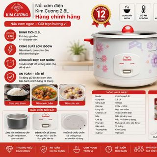 NỒI CƠM ĐIỆN KIM CƯƠNG NẮP RỜI 2,8L (T6)
