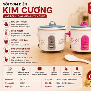 NỒI CƠM ĐIỆN KIM CƯƠNG NẮP RỜI 0,8 Lít (T12)