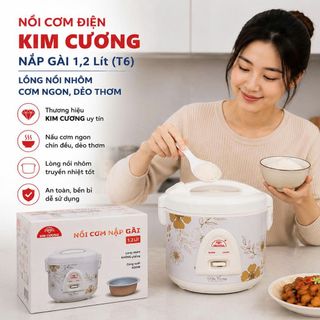 NỒI CƠM ĐIỆN KIM CƯƠNG NẮP GÀI 1,2 Lít (T6)