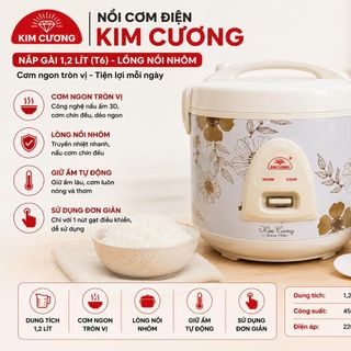 NỒI CƠM ĐIỆN KIM CƯƠNG NẮP GÀI 1,2 Lít (T6)