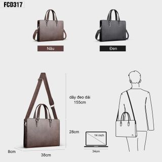 CẶP DA CÔNG SỞ THỜI TRANG FADODA FCD317