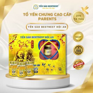 [MUA 2 TẶNG 1] YẾN SÀO BESTNEST HỘI AN - TỔ YẾN CHƯNG CAO CẤP PARENTS 21% - HỘP QUÀ 8 HŨ X 70ML