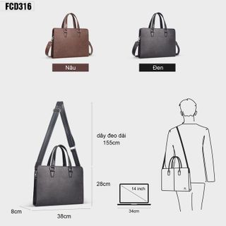 CẶP DA CÔNG SỞ THỜI TRANG FADODA FCD316
