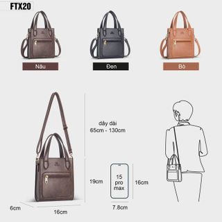 TÚI XÁCH DA NỮ MINI DÁNG ĐỨNG FADODA FTX20