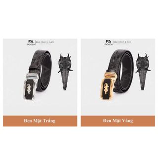 THẮT LƯNG DA CÁ SẤU DÂY LIỀN NGUYÊN MIẾNG BẢN RỘNG 3.5CM SP-FCB01G - FADODA