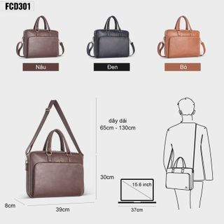 CẶP DA CÔNG SỞ ĐỰNG LAPTOP FADODA FCD301 - FADODA