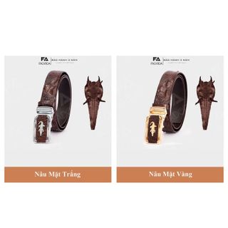 THẮT LƯNG DA CÁ SẤU DÂY LIỀN NGUYÊN CON BẢN RỘNG 3.5CM SP-FCB01G - FADODA