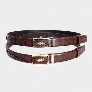 THẮT LƯNG DA CÁ SẤU DÂY LIỀN NGUYÊN CON BẢN RỘNG 3.5CM SP-FCB01G - FADODA