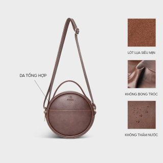 COMBO SIÊU HỜI - TÚI ĐEO CHÉO DA NỮ TRÒN MINI THỜI TRANG ĐƠN GIẢN FADODA FN30  VÀ VÍ DA MINI THỜI TRANG FADODA FVN21