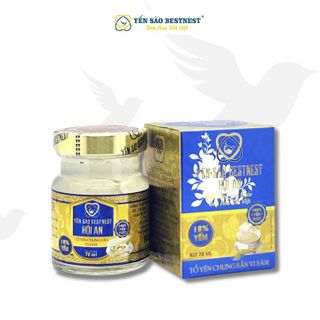 YẾN SÀO BESTNEST HỘI AN - HŨ YẾN CHƯNG SẴN NHÂN SÂM 18% - HŨ 70ML