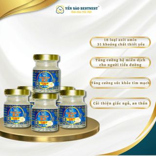 YẾN SÀO BESTNEST HỘI AN - HŨ YẾN CHƯNG SẴN ĐƯỜNG ĂN KIÊNG 18% - HŨ 70ML