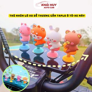 (BÁN SỈ) Phụ Kiện Trang Trí Thú Nhún Lò Xo Trang Trí Ô Tô & Xe Máy – Gắn Taplo, Mũ Bảo Hiểm – Dễ Thương Nhiều Mẫu